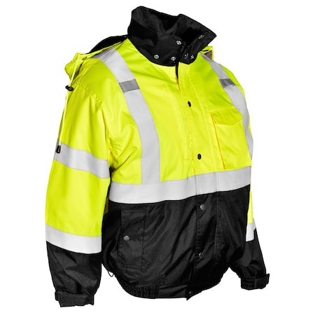 Kishigo Hi-Vis Bomber Jacket, Ripstop, Type R, XL JS130-XL